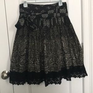 Skirt with wrap belt
